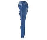 Big Holes Nine!Blue Jeans, Denim, Bottoms, Women Jeans, Femme Bottoms, Pants Trousers - Bohedian.Shop