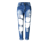 Big Holes Nine!Blue Jeans, Denim, Bottoms, Women Jeans, Femme Bottoms, Pants Trousers - Bohedian.Shop