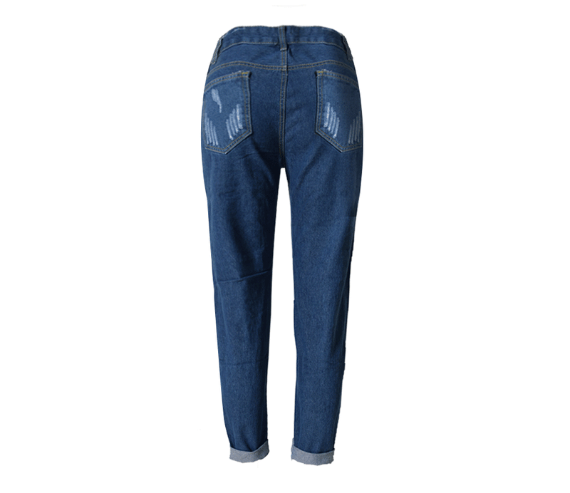 Big Holes Nine!Blue Jeans, Denim, Bottoms, Women Jeans, Femme Bottoms, Pants Trousers - Bohedian.Shop