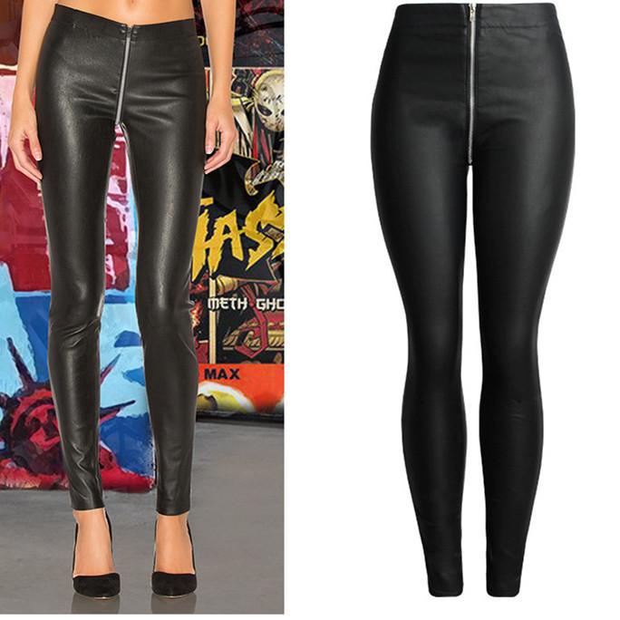 Black PU Skinny! Leather Pants, Bottoms, Women Jeans, Femme Bottoms, Pants Trousers - Bohedian.Shop