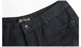 Black Shorts Ripped!Black Jeans,Printed Denim Hot Pants, Bottoms,Femme Bottoms - Bohedian.Shop