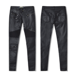 Black PU Skinny Motocycle! Leather Pants, Bottoms, Women Jeans, Femme Bottoms, Pants Trousers - Bohedian.Shop