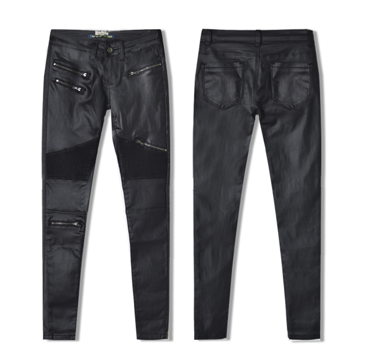 Black PU Skinny Motocycle! Leather Pants, Bottoms, Women Jeans, Femme Bottoms, Pants Trousers - Bohedian.Shop