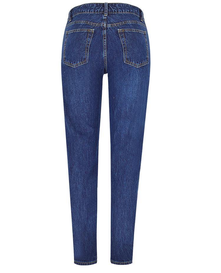 Blue Ripped! Blue Ripped Jeans, Denim, Bottoms, Women Jeans, Femme Bottoms, Pants Trousers-TownTiger