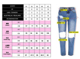 Blue Ripped Knee! Light Blue Ripped Jeans, Denim, Bottoms, Women Jeans, Femme Bottoms, Pants Trousers-TownTiger