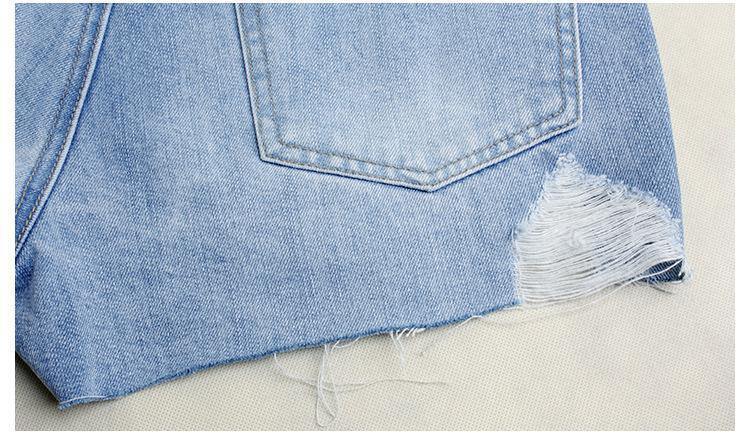 Blue Shorts Beads! Blue Jeans, Ripped Denim Hot Pants with Beads, Bottoms,Femme Bottoms - Bohedian.Shop