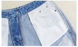 Blue Shorts Beads! Blue Jeans, Ripped Denim Hot Pants with Beads, Bottoms,Femme Bottoms - Bohedian.Shop