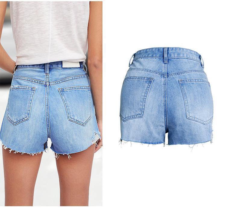 Blue Shorts Beads! Blue Jeans, Ripped Denim Hot Pants with Beads, Bottoms,Femme Bottoms - Bohedian.Shop