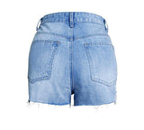 Blue Shorts Beads! Blue Jeans, Ripped Denim Hot Pants with Beads, Bottoms,Femme Bottoms - Bohedian.Shop