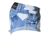 Blue Shorts Hearts!Blue Jeans,Printed Denim Hot Pants, Bottoms,Femme Bottoms - Bohedian.Shop