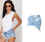 Blue Shorts Stars!Blue Jeans,Printed Denim Hot Pants, Bottoms,Femme Bottoms - Bohedian.Shop