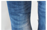 Classic Ripped!Blue Jeans, Denim, Bottoms, Women Jeans, Femme Bottoms, Pants Trousers-TownTiger