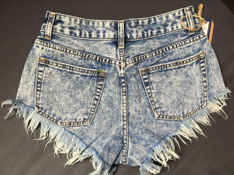 Completely Ripped!Blue Jeans Shorts, Denim, Bottoms, Women Jeans, Femme Bottoms, Hot Pants - Bohedian.Shop