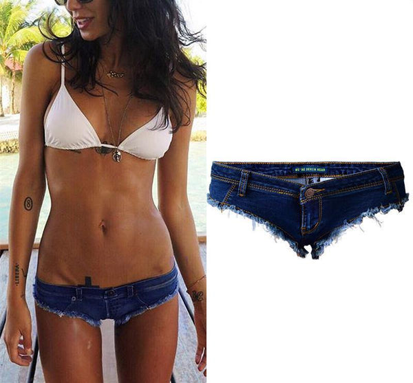 Denim Bikini!Blue Jeans, Denim, Bottoms, Women Jeans, Femme Bottoms, Hot Pants-TownTiger