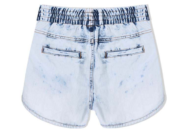 Elastic Band!Blue Jeans Shorts, Denim, Bottoms, Women Jeans, Femme Bottoms, Hot Pants-TownTiger