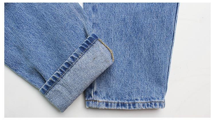 Embroidery!Straight Leg Blue Jeans, Denim, Bottoms, Women Jeans, Femme Bottoms - Bohedian.Shop