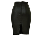 Faux Leather Skirt! PU leather,Motorcycle, Hip-Hugger, Women Jeans, Femme Bottoms, Skirt - Bohedian.Shop