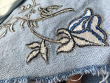 Floral Embroidery!Blue Jeans, Denim, Bottoms, Women Jeans, Femme Bottoms, Hot Pants - Bohedian.Shop