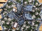 Green Leaves!Blue Jeans, Denim, Bottoms, Women Jeans, Femme Bottoms, Hot Pants-TownTiger