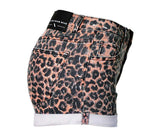 Leopard Shorts!Blue Jeans, Denim, Bottoms, Women Jeans, Femme Bottoms, Hot Pants-TownTiger