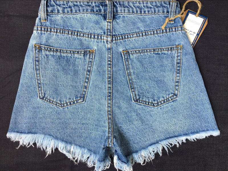 Like a Skirt!Blue Jeans Shorts, Denim Shorts, Women Jeans, Femme Bottoms, Hot Pants-TownTiger