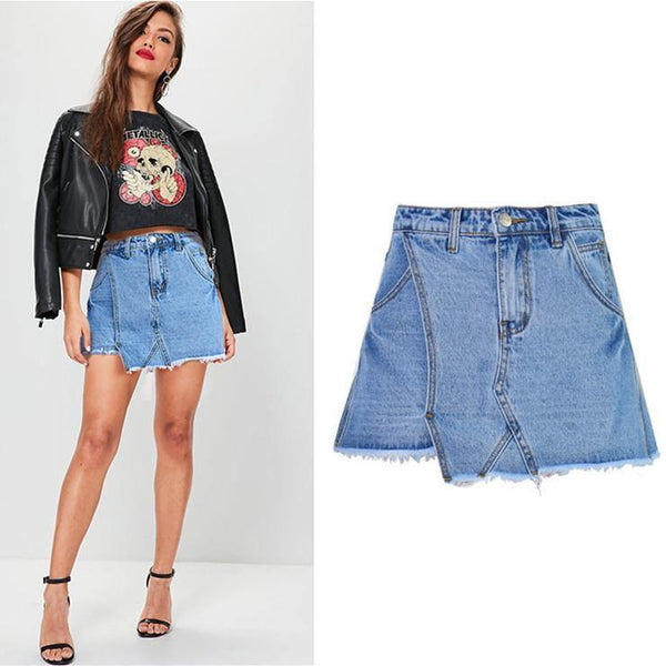 Like a Skirt!Blue Jeans Shorts, Denim Shorts, Women Jeans, Femme Bottoms, Hot Pants-TownTiger