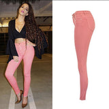 Macaroon! Pink Color Skinny Jeans, Denim, Bottoms, Women Jeans, Femme Bottoms-TownTiger