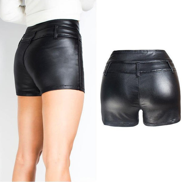 Motorcycle Leather Shorts! PU Leather Shorts, Denim, Bottoms, Women Jeans, Femme Bottoms, Hot Pants-TownTiger