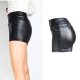 Motorcycle Leather Shorts! PU Leather Shorts, Denim, Bottoms, Women Jeans, Femme Bottoms, Hot Pants-TownTiger