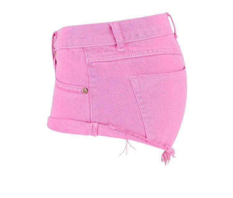 Pink Shorts! Denim Shorts, Women Jeans, Femme Bottoms, Hot Pants Trousers-TownTiger