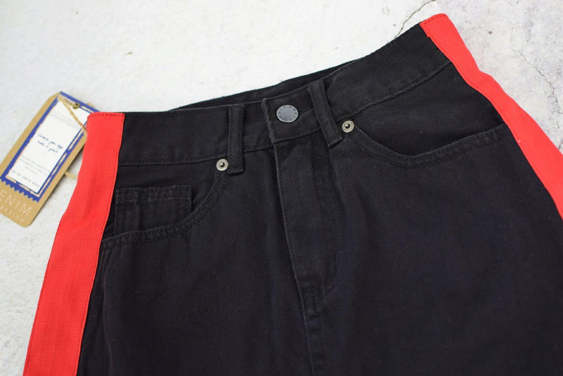 Red Ribbon! Black Jeans Skirt, Denim Skirt, Women Jeans, Femme Bottoms, Hot Skirt - Bohedian.Shop