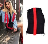 Red Ribbon! Black Jeans Skirt, Denim Skirt, Women Jeans, Femme Bottoms, Hot Skirt - Bohedian.Shop