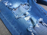 Ripped Five!Blue Jeans, Ripped Denim Five Pants, Bottoms, Women Jeans, Khloé Kardashian-TownTiger