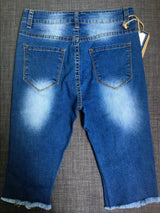 Ripped Five!Blue Jeans, Ripped Denim Five Pants, Bottoms, Women Jeans, Khloé Kardashian-TownTiger