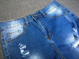 Ripped Five!Blue Jeans, Ripped Denim Five Pants, Bottoms, Women Jeans, Khloé Kardashian-TownTiger