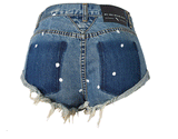 Rolled-up Edge!Blue Jeans, Denim, Bottoms, Women Jeans, Femme Bottoms, Hot Pants - KellyModa Store