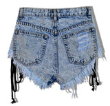 Rope!Blue Jeans Shorts, Denim Shorts, Bottoms, Women Jeans, Femme Bottoms, Hot Pants-TownTiger