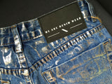 Rust Stained! Blue Jeans,Printed Denim Hot Pants, Bottoms,Femme Bottoms, Metal - KellyModa Store