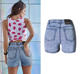 Snow Washed Shorts!Blue Jeans, Denim, Bottoms, Women Jeans, Femme Bottoms, Hot Pants-TownTiger