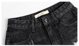 Star! Black Ripped Shorts, Black Jeans, Ripped Denim Hot Pants, Bottoms,Femme Bottoms - Bohedian.Shop