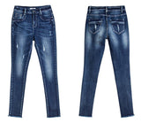 Thick! Blue Skinny Jeans, Winter Denim, Bottoms, Women Jeans, Femme Bottoms, Pants-TownTiger