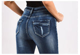 Thick! Blue Skinny Jeans, Winter Denim, Bottoms, Women Jeans, Femme Bottoms, Pants-TownTiger