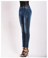 Thick! Blue Skinny Jeans, Winter Denim, Bottoms, Women Jeans, Femme Bottoms, Pants-TownTiger