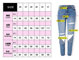 Torn! Ripped Blue Jeans, Denim, Bottoms, Women Jeans, Femme Bottoms, Pants Trousers-TownTiger