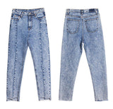 Tough Boy! High-Waisted Blue Jeans, Denim, Bottoms, Women Jeans, Femme Bottoms, Pants - Bohedian.Shop