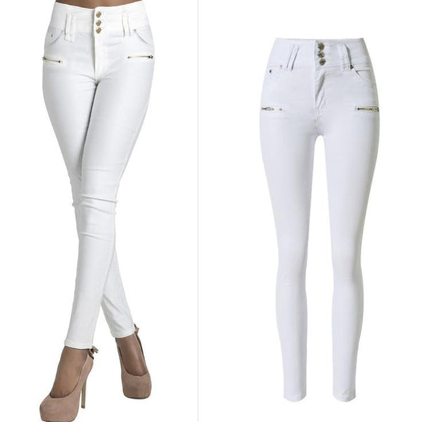 White Skinny Pants! Jeans, Denim, Bottoms, Women Jeans, Femme Bottoms, Legging - KellyModa Store